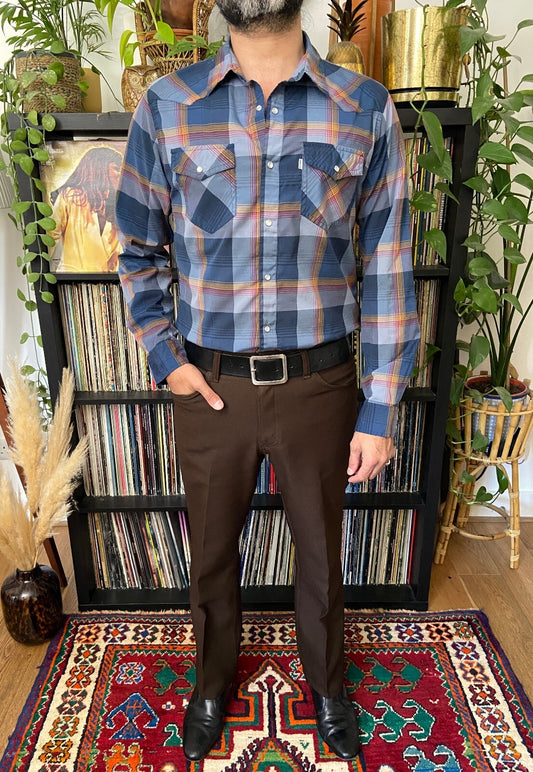 Vintage 90s Dusty Navy Levi's Western Shirt