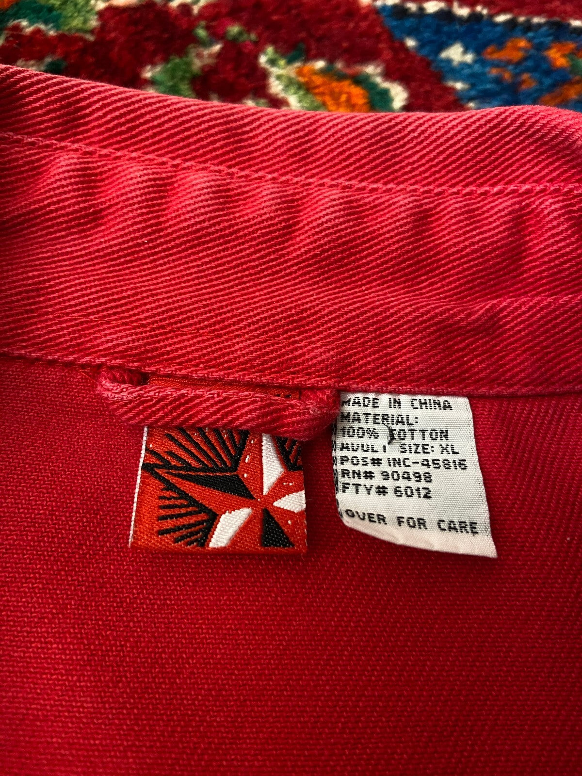 Vintage 90s Red Twill Western Shirt