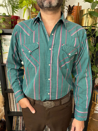 Vintage 90s Green Ely Western Shirt