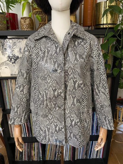 Vintage 1960s Faux Snakeskin A-Line Swing Jacket