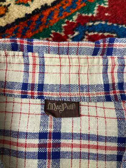 Vintage 1970s Dagger Collar Linen Western Shirt