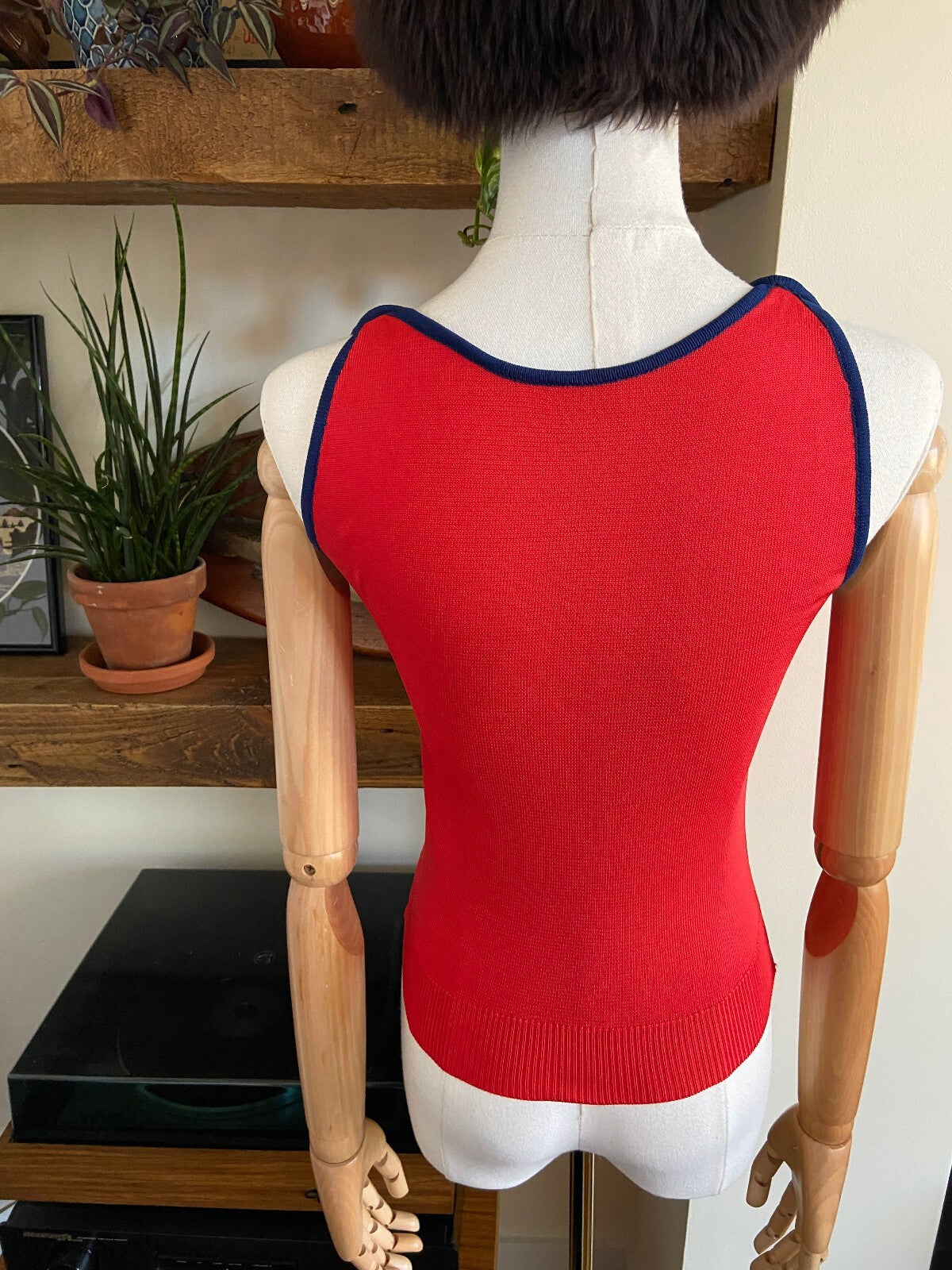Vintage 1970s Red Vest Top
