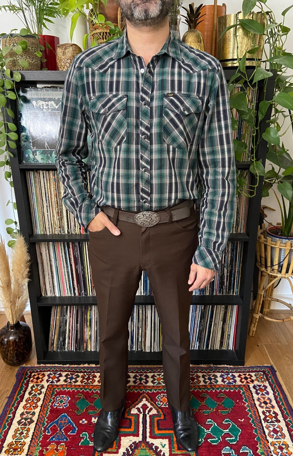 Vintage 90s Green Lee Western Shirt