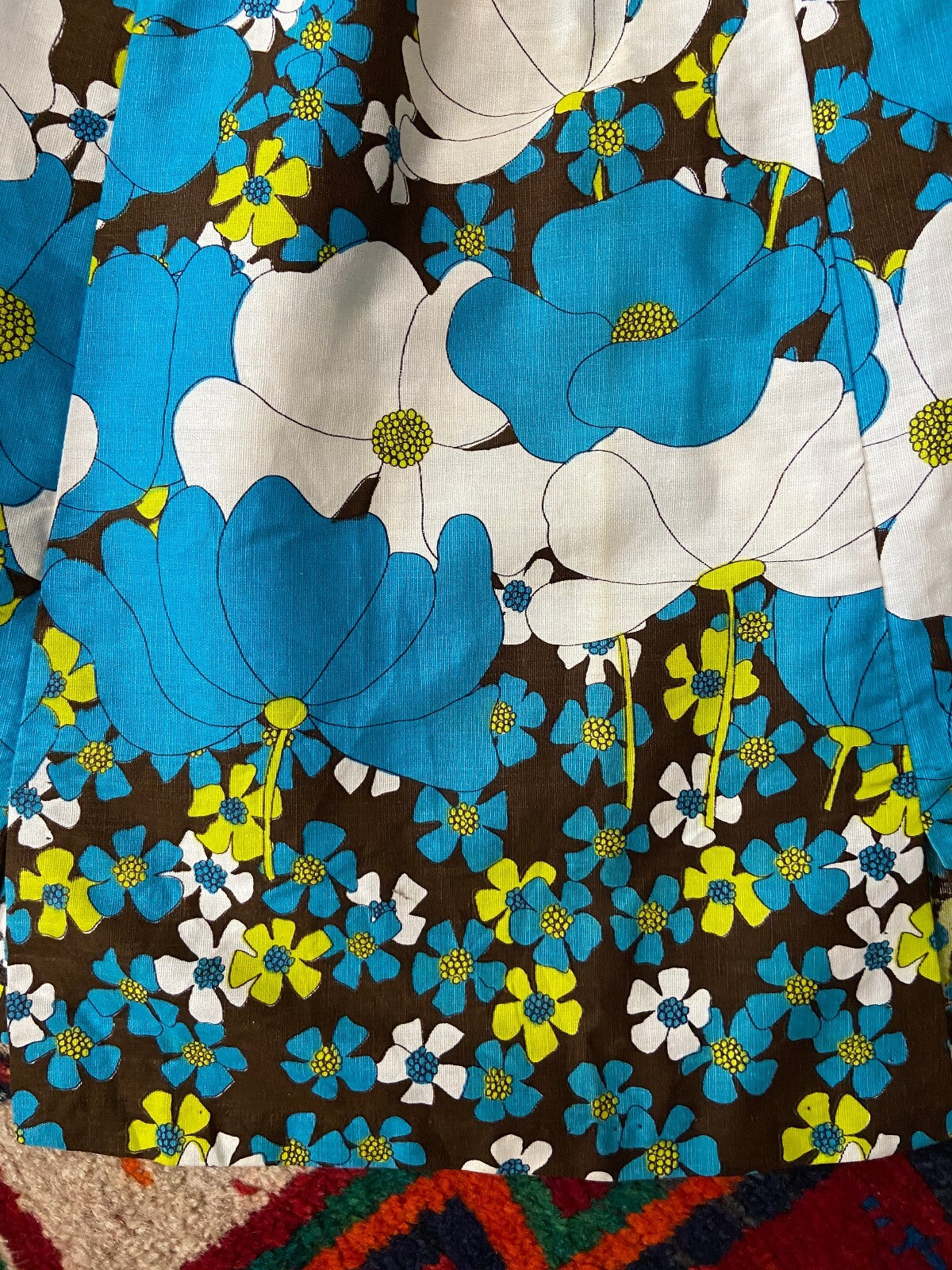 Vintage 1960s Flower Power Mini Dress