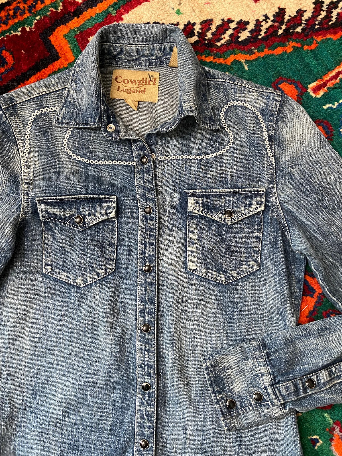 Vintage Y2K Cowgirl Legend Denim Western Shirt