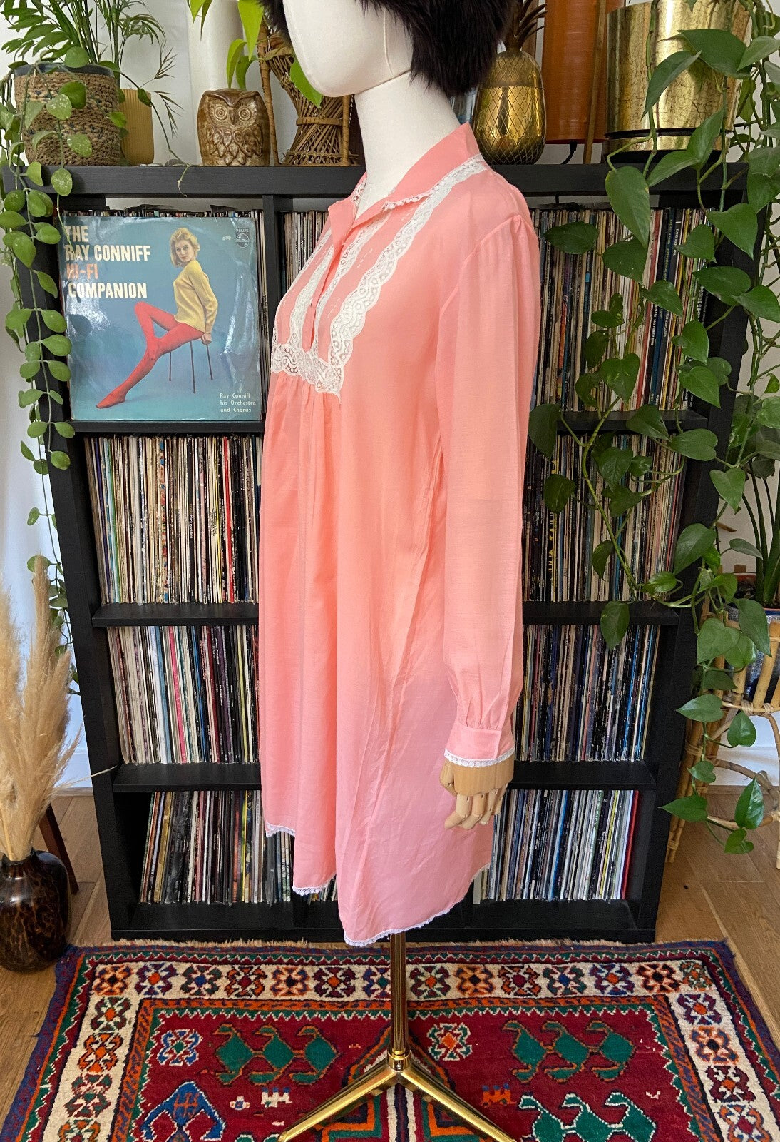 Vintage 1970s Italian Pink Night Dress