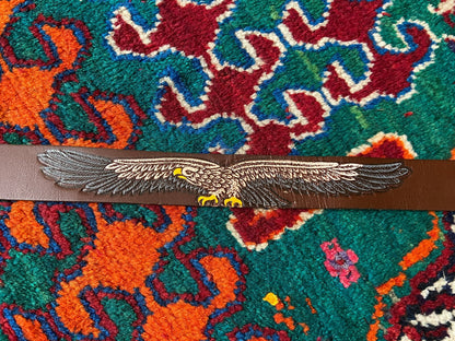 Vintage Western Buckle Embossed Eagle Belt
