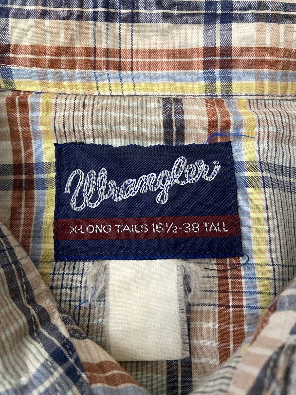 Vintage 90s Beige Wrangler Western Shirt