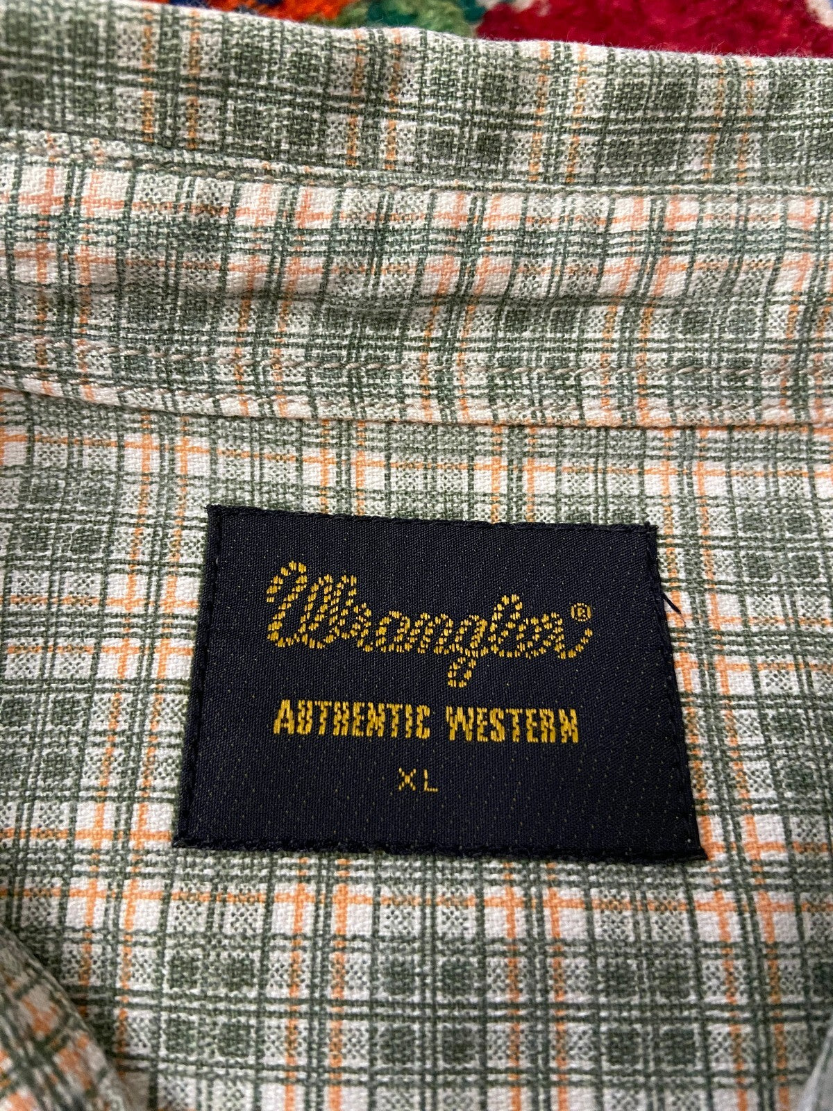 Vintage 90s Green Linen Wrangler Shirt