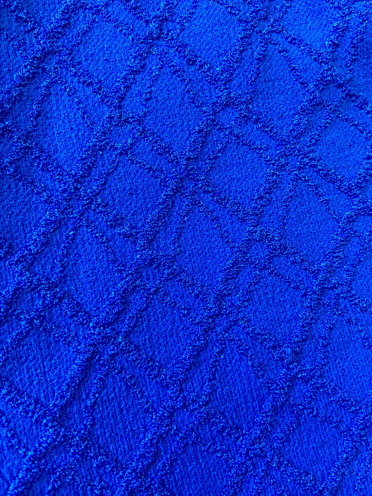 Vintage 1970s Bright Blue Textured Swim Shorts