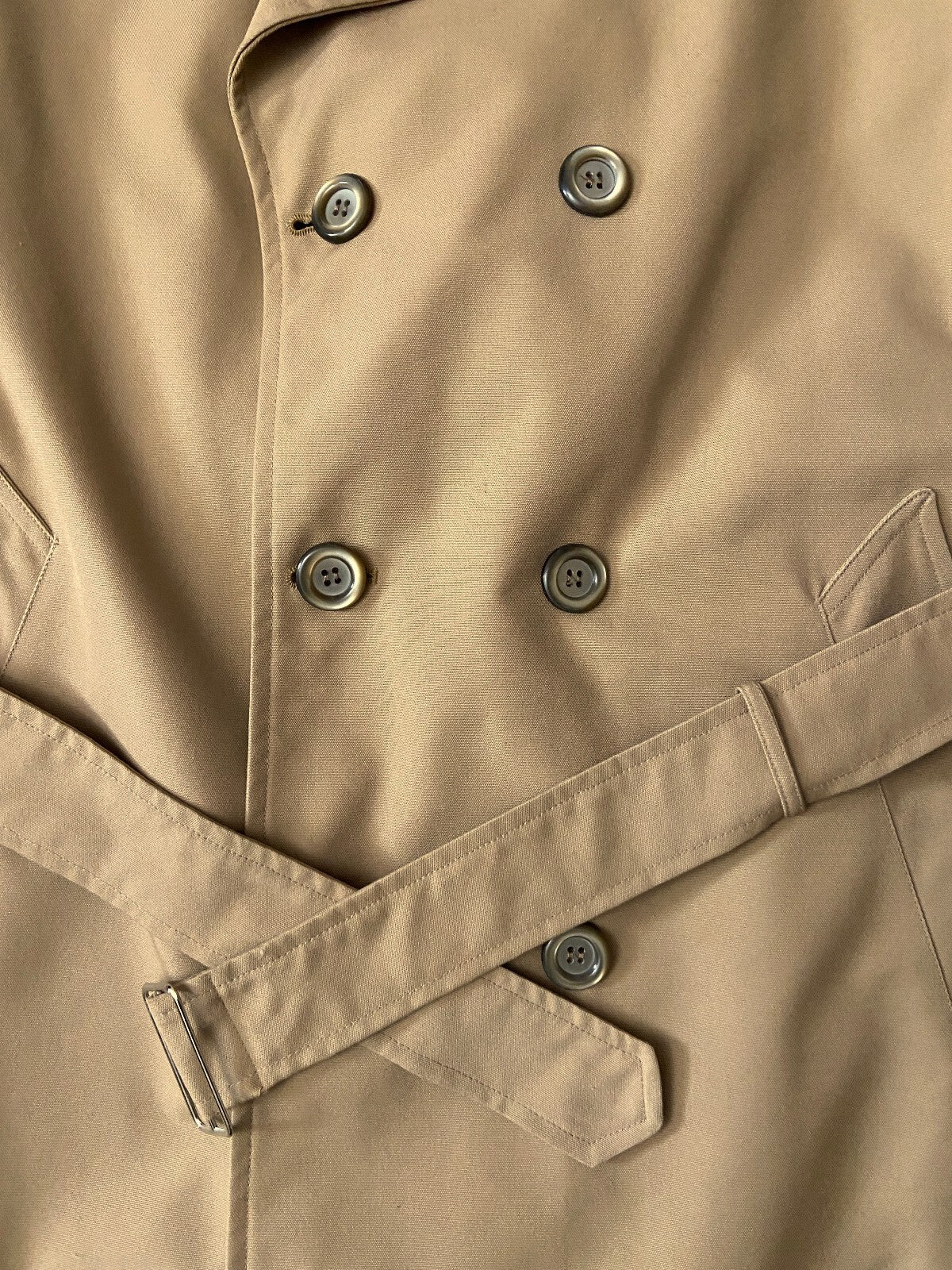 Vintage 1970s Beige Belted Raincoat