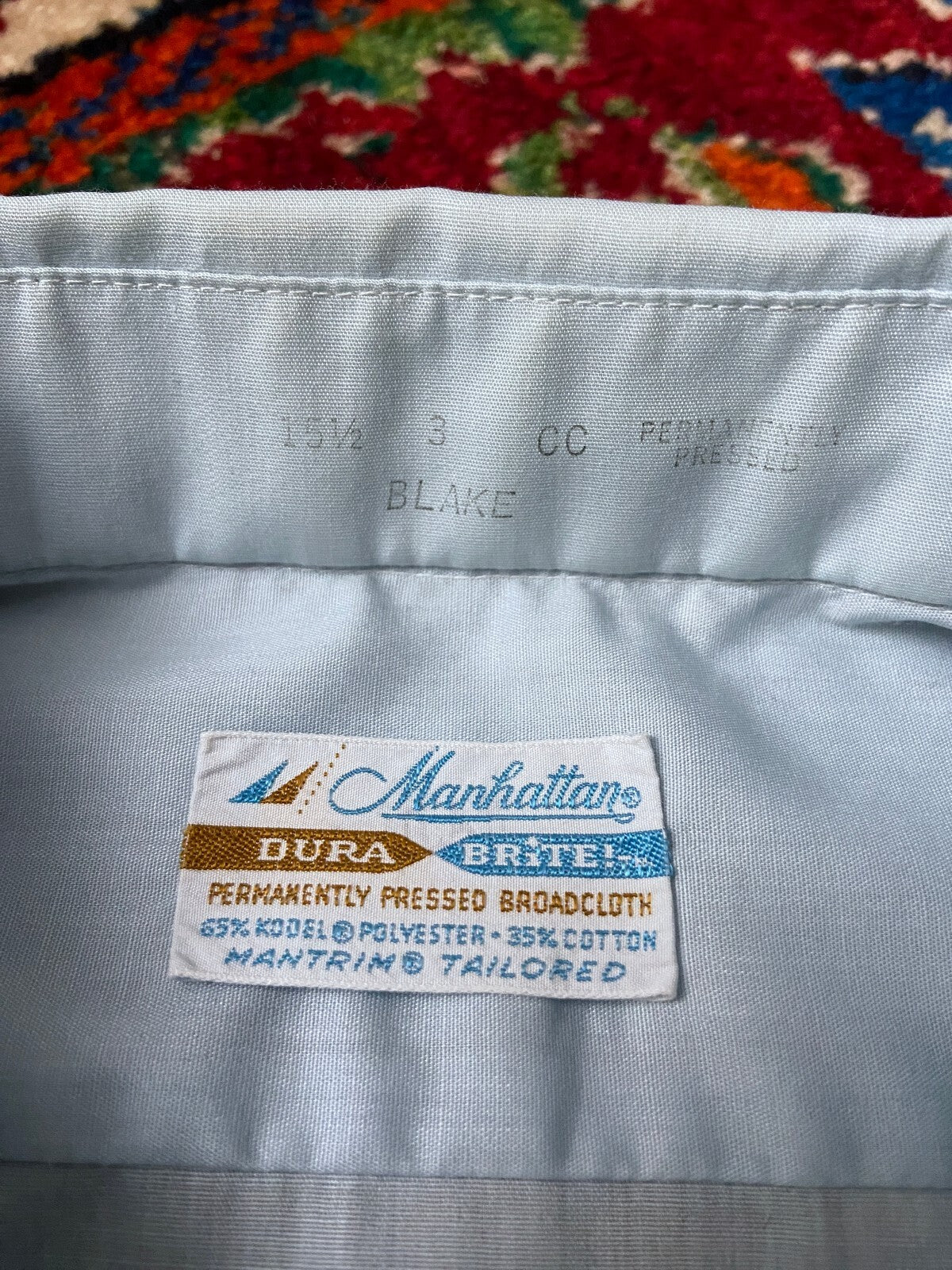 Vintage 1970s Baby Blue Shirt