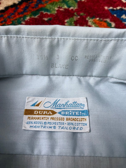 Vintage 1970s Baby Blue Shirt
