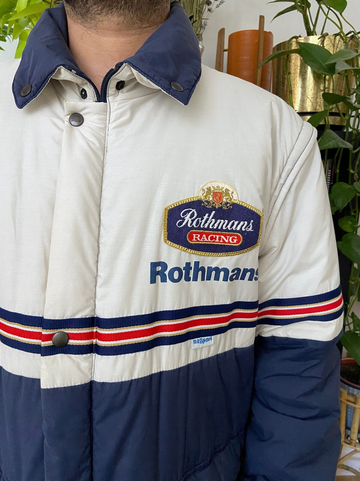 Vintage 1980s Rothmans Racing Team Puffer Jacket