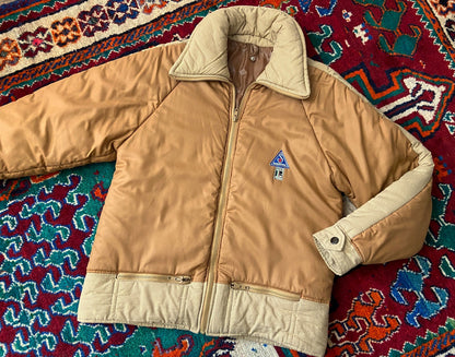 Vintage 1970s Tan Italian Ski Jacket