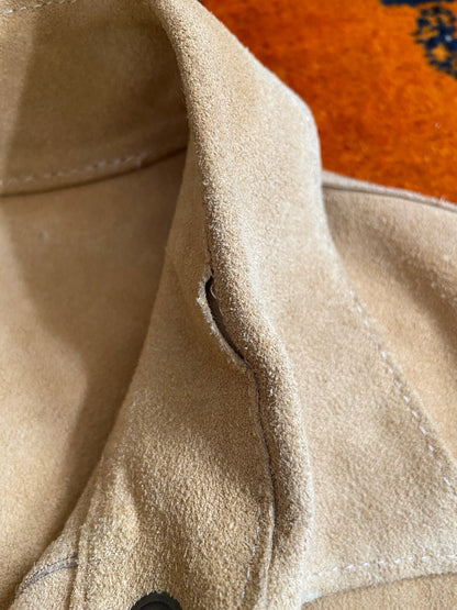 Vintage 1980s Beige Suede Lightweight Jacket