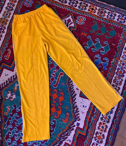 Vintage 1970s Yellow Track Bottoms