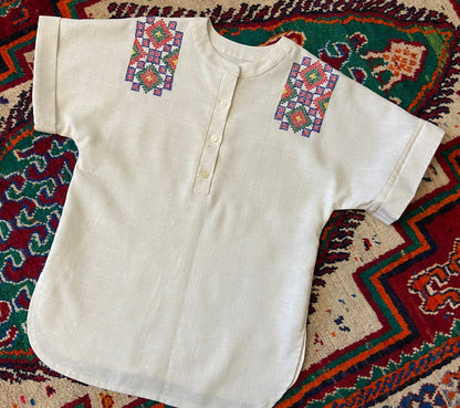 Vintage 1970s Polish Embroidered Folk Tunic