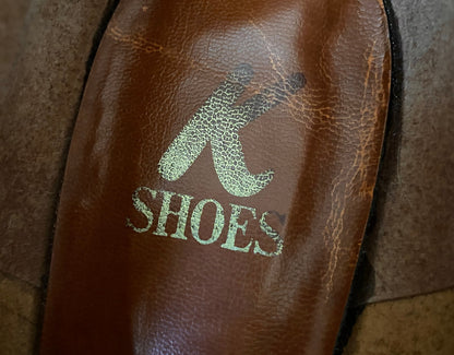 Vintage 1980s Brown Fringed Loafer Pumps UK 5