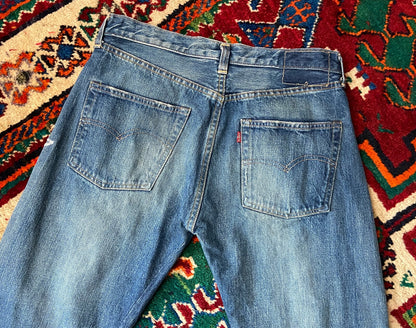 Rare Vintage 90s Levi's 66501 Big E Selvedge Pentagram Jeans W30/L29.5