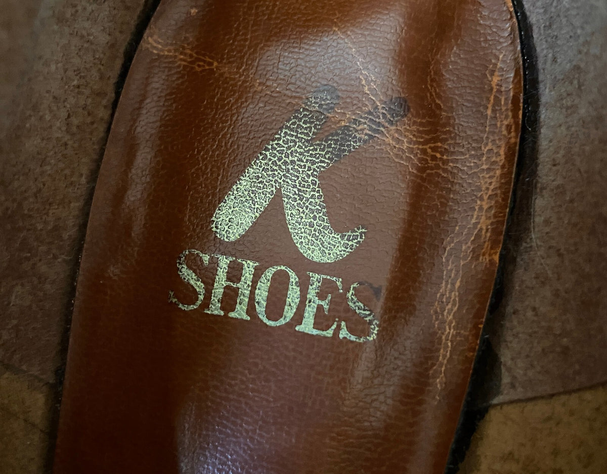 Vintage 1980s Brown Fringed Loafer Pumps UK 5