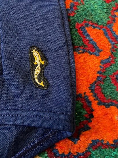 Vintage 1970s Navy Button Front Swim Shorts