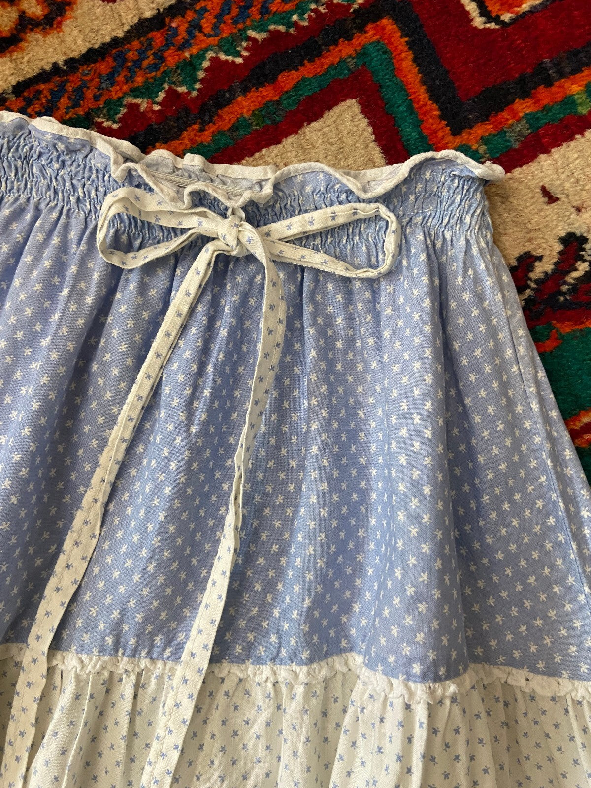 Vintage 1970s Cotton Prairie Skirt
