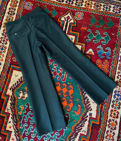 Vintage 1970s Forest Green Flared Leg 2-Piece Suit
