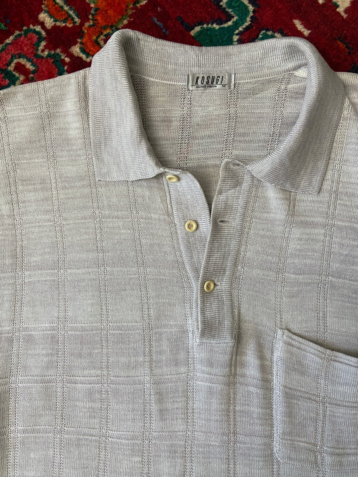 Vintage 1970s Japanese Knit Polo Top