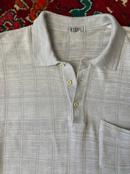 Vintage 1970s Japanese Knit Polo Top