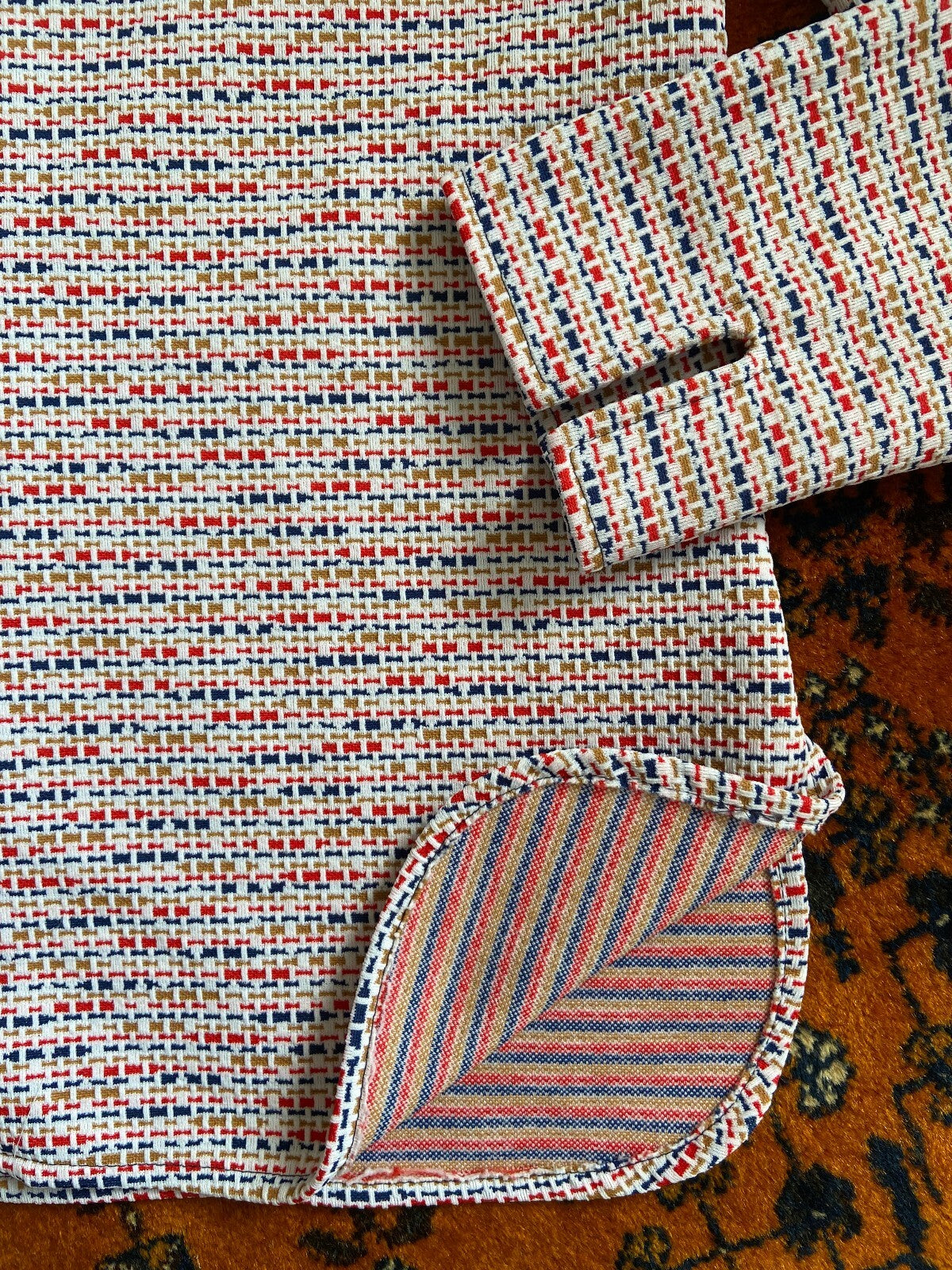 Vintage 1970s White Textured Leisure Jacket
