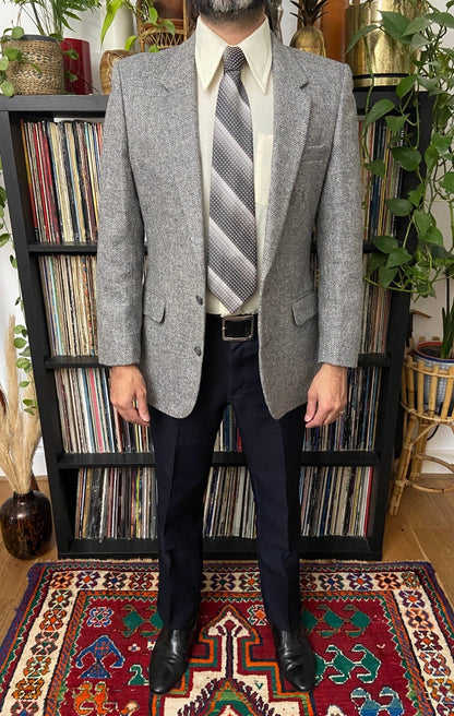 Vintage 1970s Grey St Michael Kipper Tie