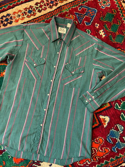 Vintage 90s Green Ely Western Shirt