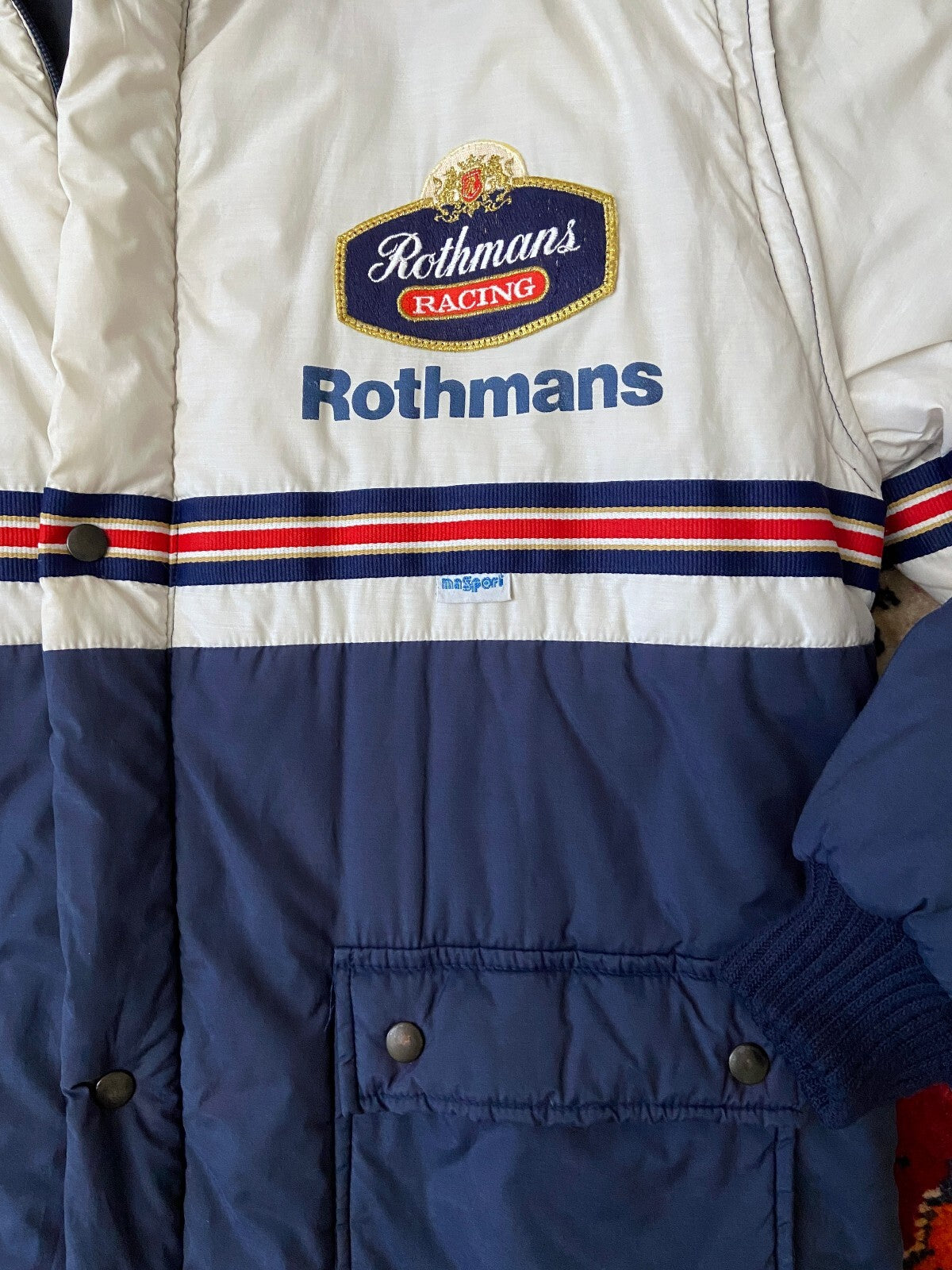 Vintage 1980s Rothmans Racing Team Puffer Jacket