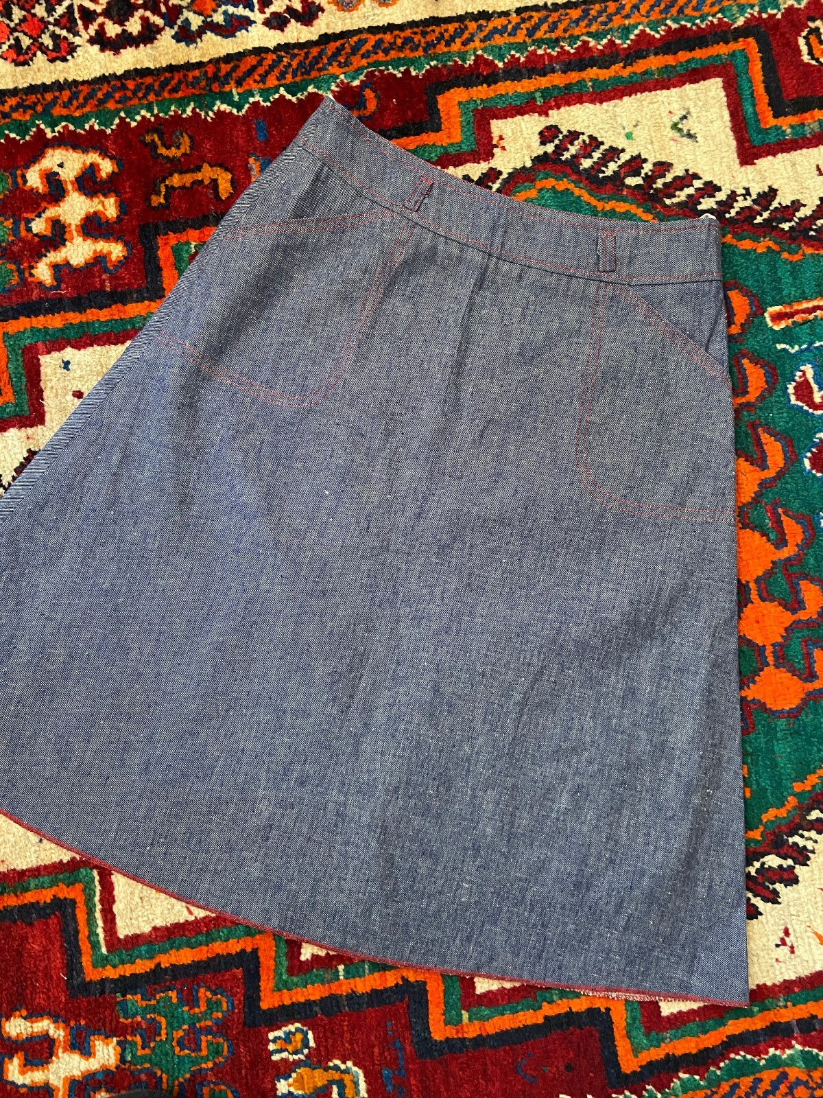 Vintage 1970s Denim A-Line Skirt