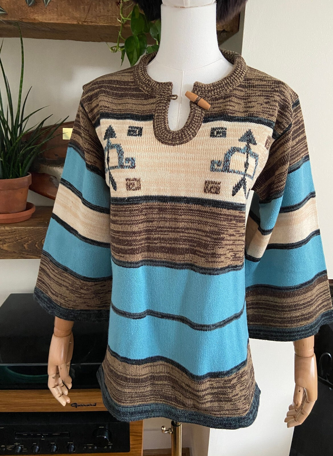 Vintage 1970s Southwestern Space Dye Jumper