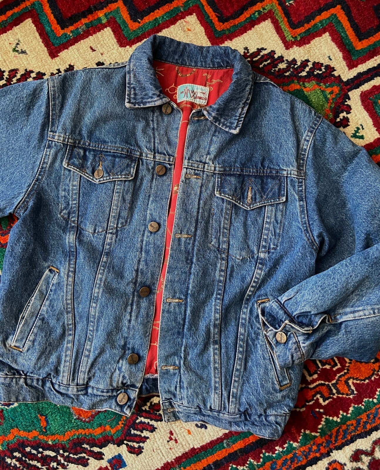 Vintage 90s Mr Wrangler Padded Denim Jacket