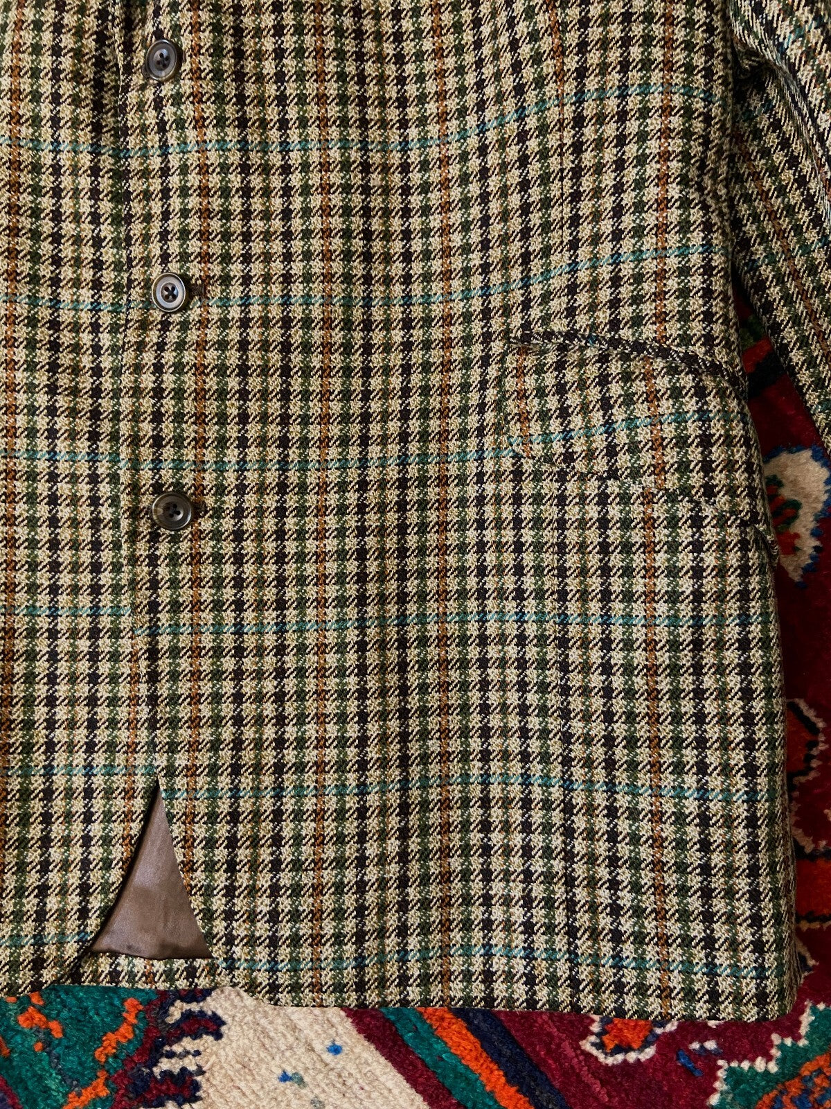 Vintage 1970s Gun Club Tweed Hunting Blazer Jacket