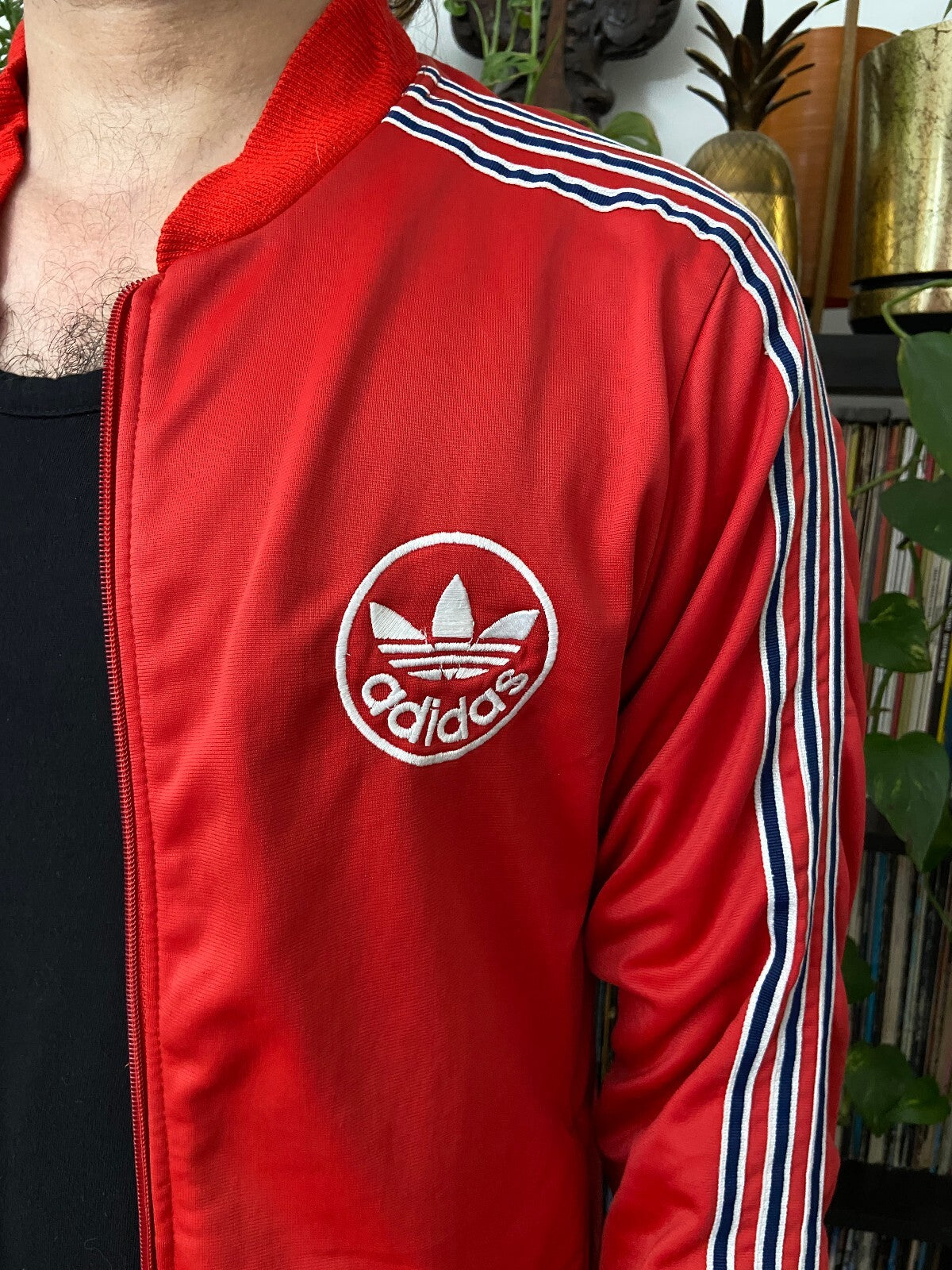 Vintage 90s Red Adidas Track Top