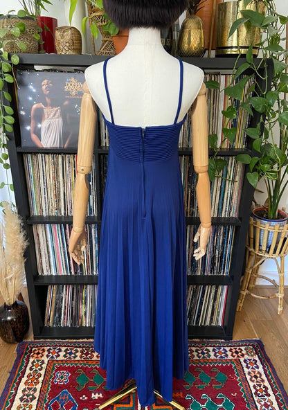 Vintage 1970s Navy Strappy Disco Dress