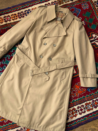 Vintage 1970s Beige Belted Raincoat