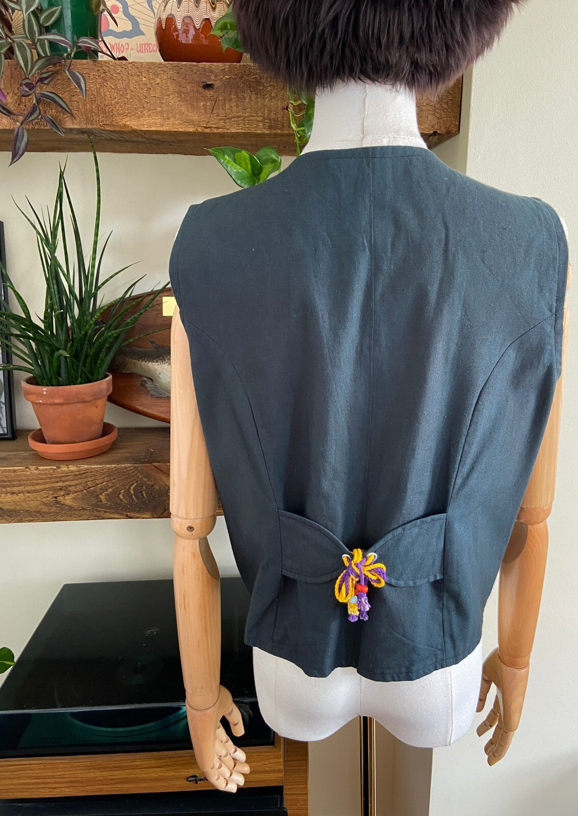 Vintage Indian Embroidered Hippie Waistcoat