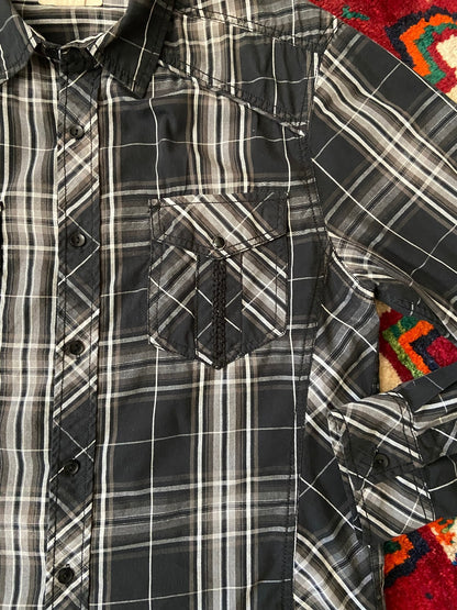 Vintage 90s Black Western Shirt