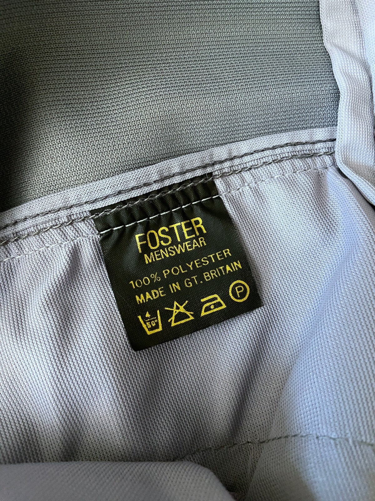 Vintage 1970s Grey Blue Adjustable Golf Trousers W32-35 / L31
