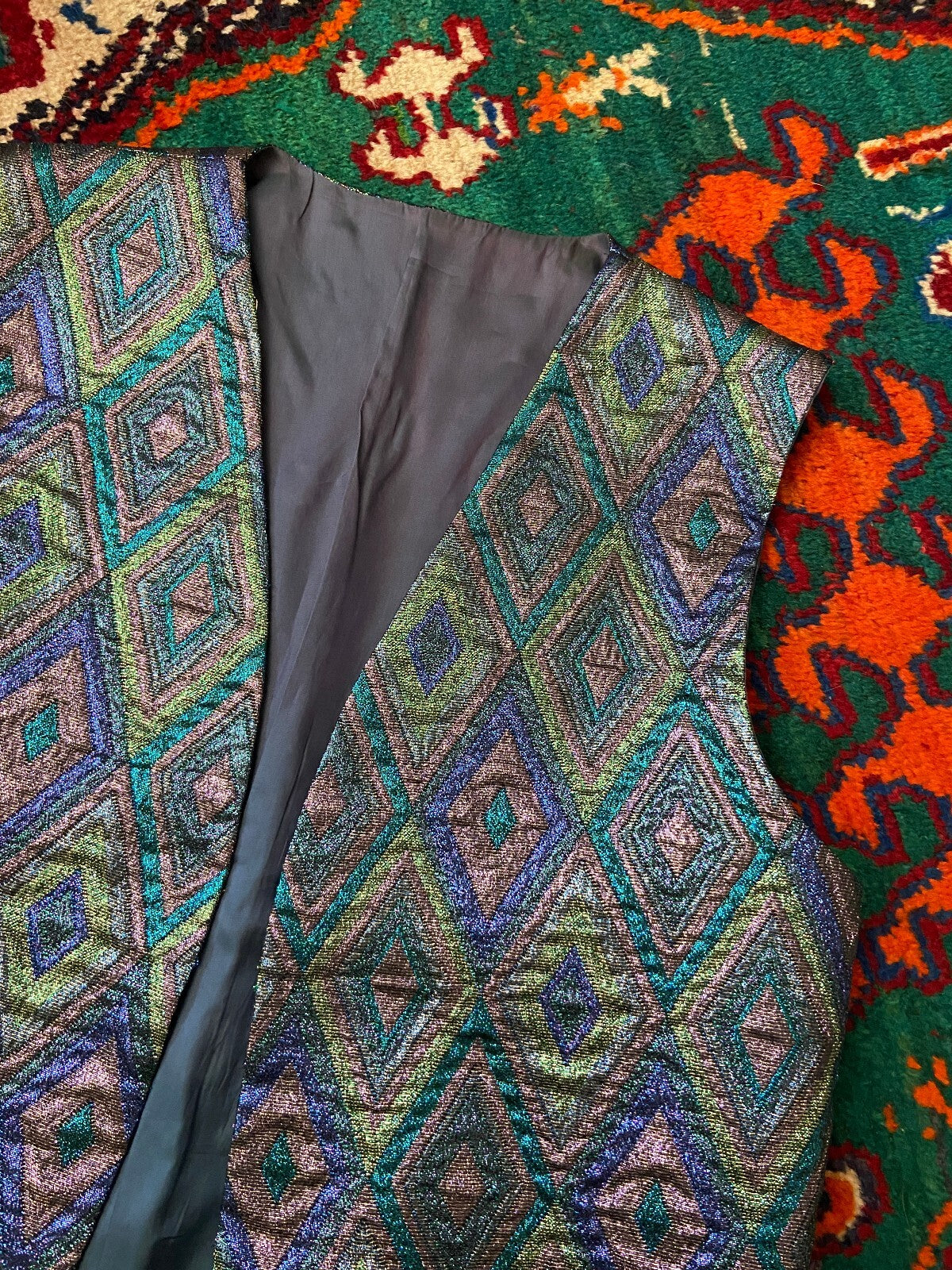 Vintage 1980s Metallic Waistcoat