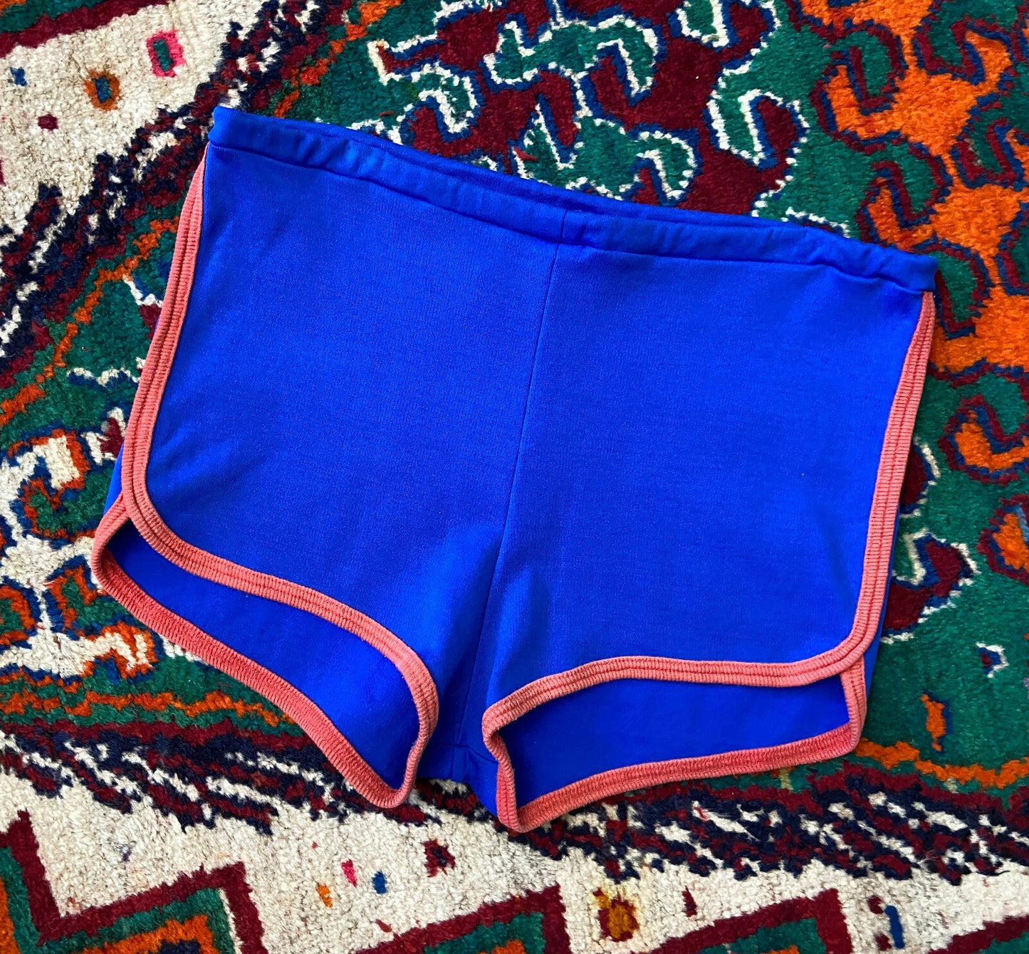 Vintage 1970s Blue Track Shorts W31