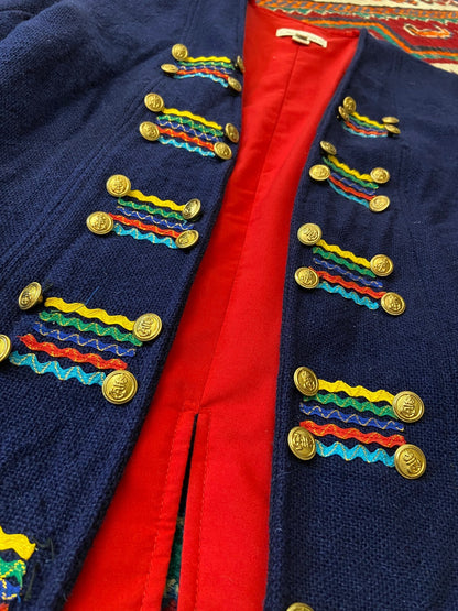 Carolina K Navy Peruvian Folk Jacket