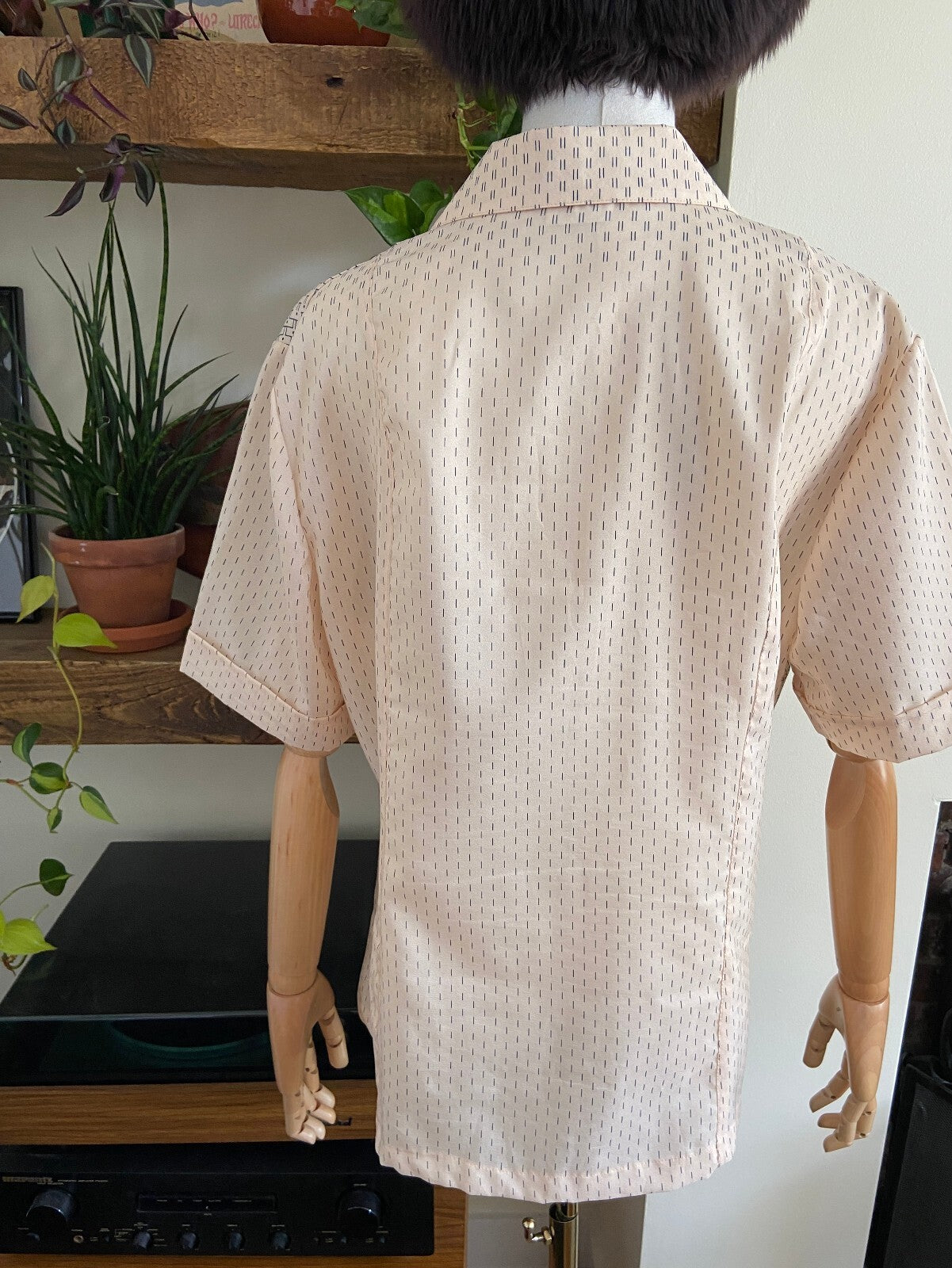 Vintage 1980s Peach Italian Short Sleeve Shirt