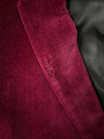 Vintage 90s Magenta Velvet Jacket