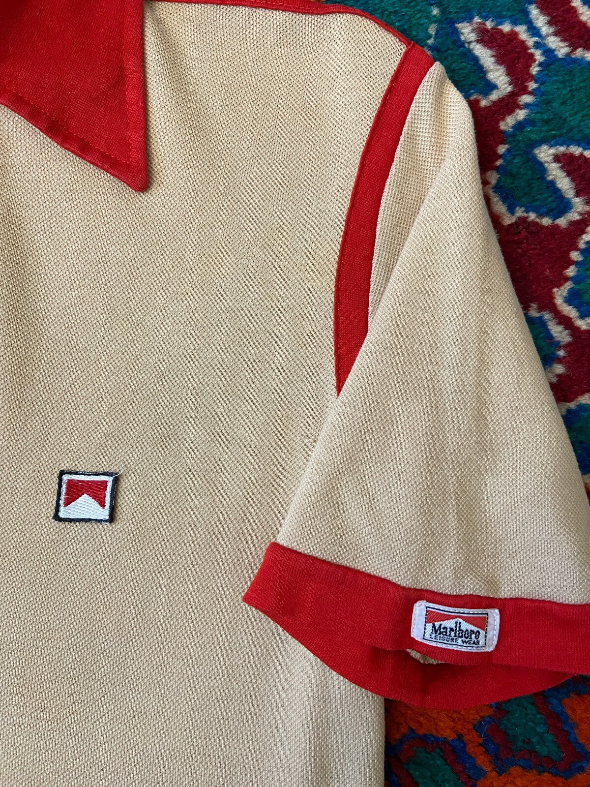 Vintage 1970s Rare Marlboro Andrea De Adamich Polo Top